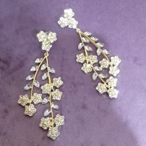 Sparkling Floral Statement Earrings